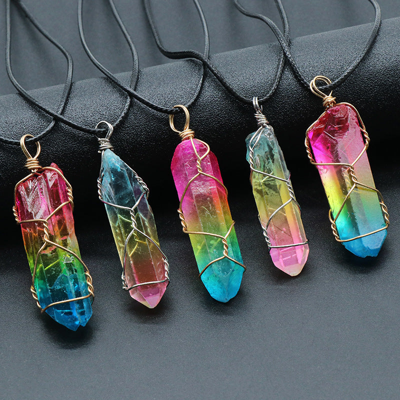Crystal Pillar Tree of Life Pendant - Elegant & Meaningful