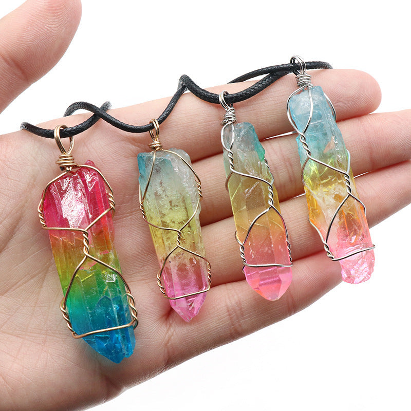 Crystal Pillar Tree of Life Pendant - Elegant & Meaningful