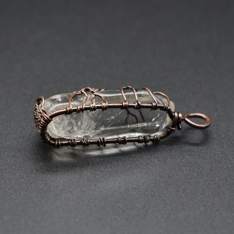 Crystal Pillar Tree of Life Pendant - Elegant & Meaningful