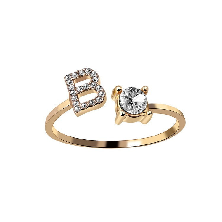 The Signature Initial Ring – Adjustable & Elegant