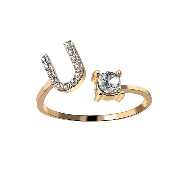 The Signature Initial Ring – Adjustable & Elegant