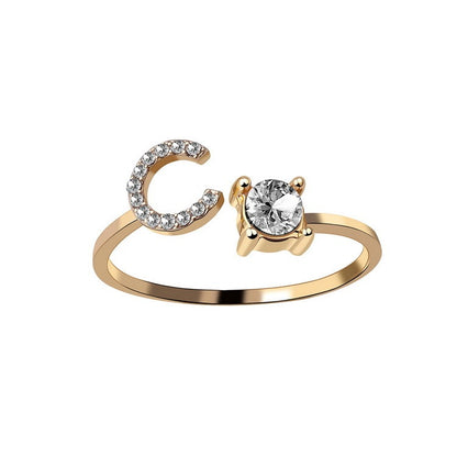 The Signature Initial Ring – Adjustable & Elegant