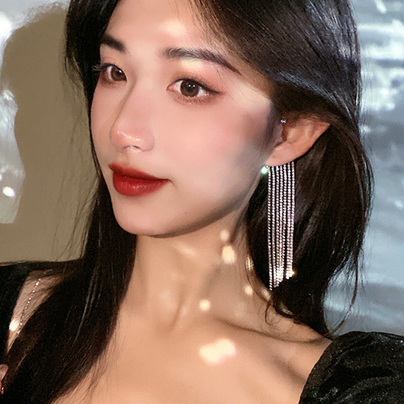 Velvet Tassel Drops – Long Statement Earrings