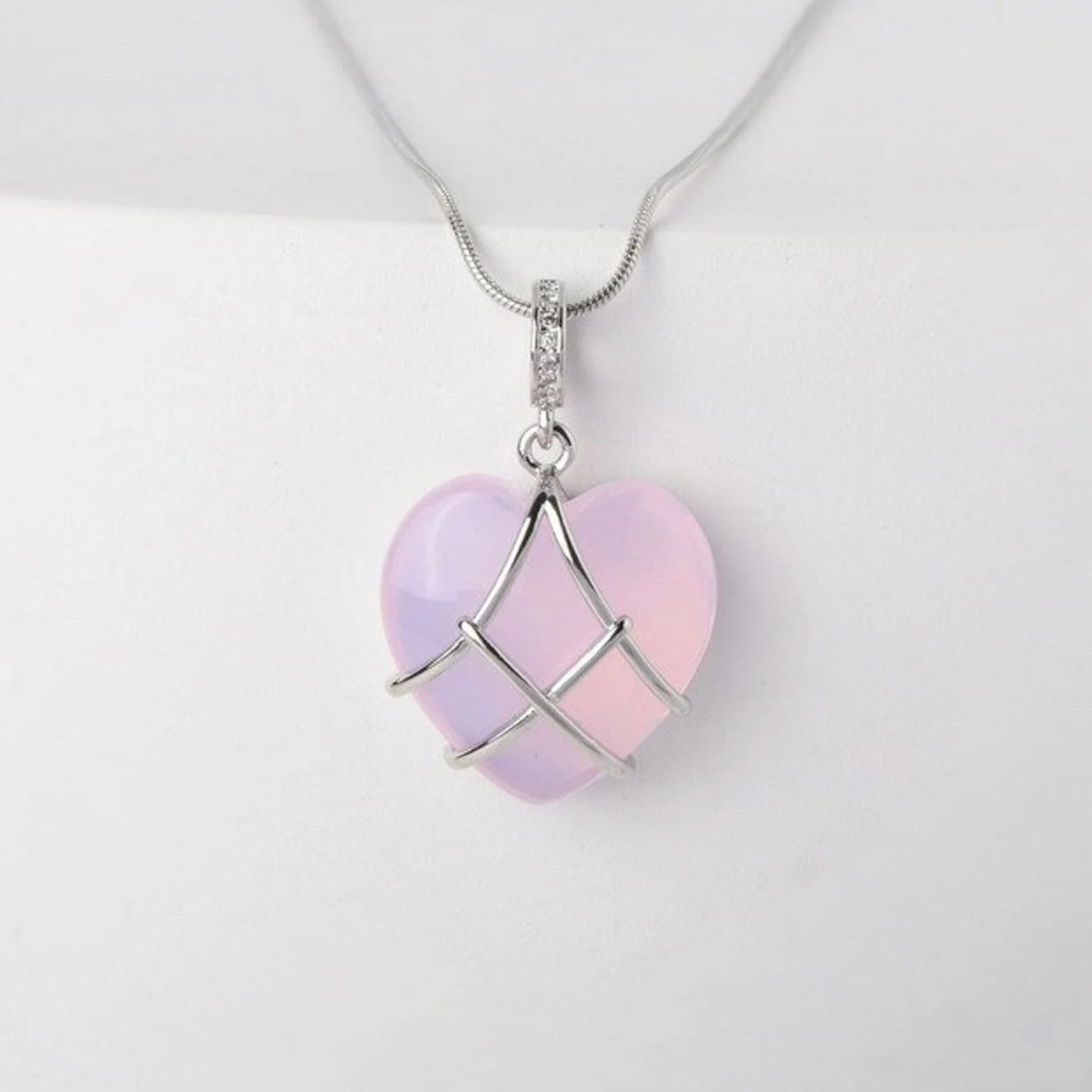 Moonlight Princess Necklace – Iridescent Charm for Her