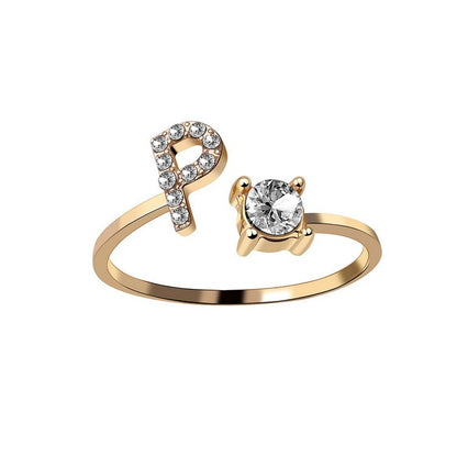 The Signature Initial Ring – Adjustable & Elegant