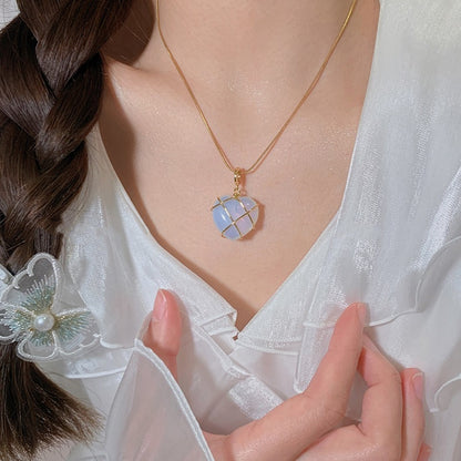 Moonlight Princess Necklace – Iridescent Charm for Her