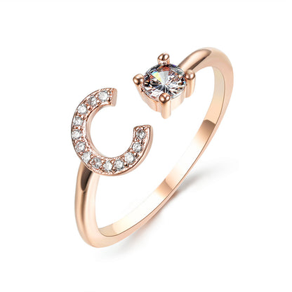 The Signature Initial Ring – Adjustable & Elegant