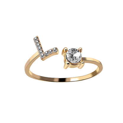 The Signature Initial Ring – Adjustable & Elegant