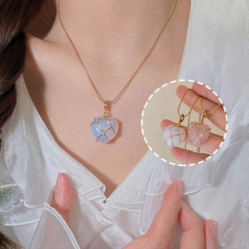 Moonlight Princess Necklace – Iridescent Charm for Her