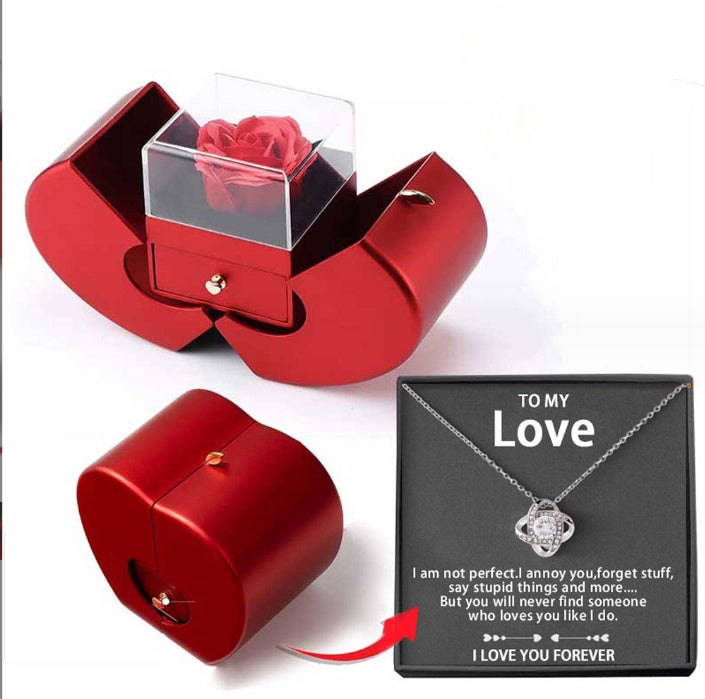 Eternal Rose Apple Jewelry Box – A Gift from the Heart